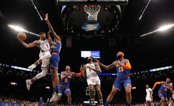 兰德尔纽约德比战主宰全局尼克斯战胜篮网升第七  兰德尔纽约德比战主宰全局尼克斯战胜篮网升第七